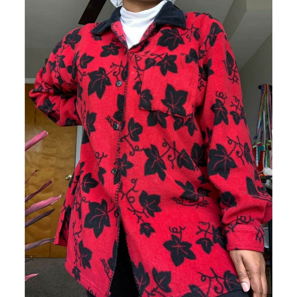 Red Button Up Cardigan